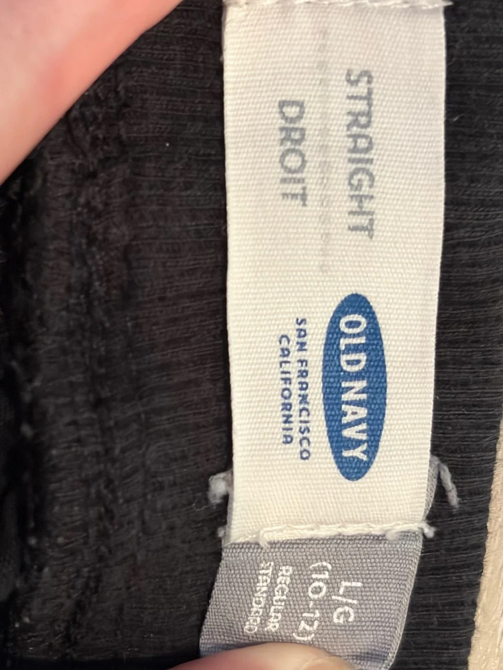 Old Navy Black Straight Cargo Pants with Elastic Waist
